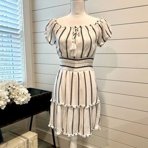 American Eagle Striped Summer Ruffle Dress